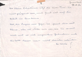 Brief von Emmy Martin an Albert Schweitzer