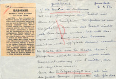 Brief von Emmy Martin an Albert Schweitzer