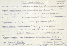 Brief von Emmy Martin an Albert Schweitzer