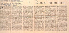 Zeitungsartikel von E. Martin an A. Schweitzer gesendet.