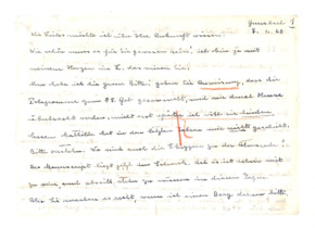 Brief von Emmy Martin an Albert Schweitzer