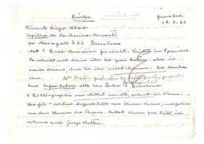 Brief von Emmy Martin an Albert Schweitzer