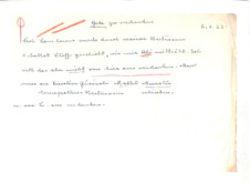 Brief von Emmy Martin an Albert Schweitzer