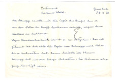 Brief von Emmy Martin an Albert Schweitzer