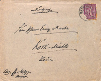 Briefkuvert von H. P. Frh. v. Wolzogen an E. Martin