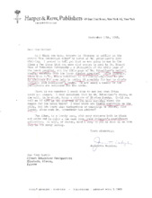 Brief von Jeannette Hopkins an Emmy Martin