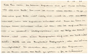 Brief v. Emmy Martin an Albert Schweitzer