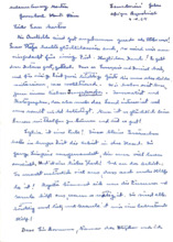 Brief von Mathilde Kottmann an Emmy Martin