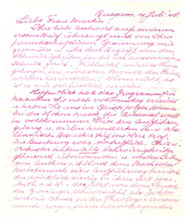 Brief von Maria Bahlmann an Emmy Martin