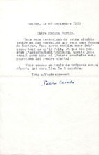 Brief v. Pablo Casals an E. Martin
