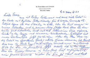 Brief von Edouard Nies-Berger an Emmy Martin