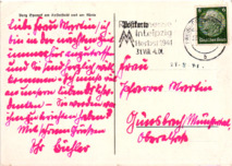 Postkarte v. Prof. H. A. Bühler an E. Martin