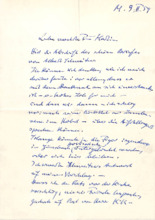 Brief von Fritz Behn an Emmy Martin, mit Kuvert von Emmy Martin