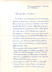 Brief v. Hans Lembke an E. Martin