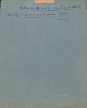 Deckblatt v. A. Schweitzer für seine Briefsammlung von E. Martin