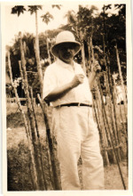 Beschriftetes Foto - Albert Schweitzer, Lambarene 1938