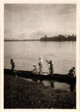 Foto mit beschriftetem Kuvert - Albert Schweitzer, Lambarene 1933