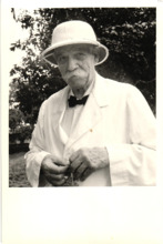 Beschriftetes Foto - Albert Schweitzer, Lambarene 1958