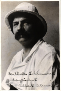 Gewidmetes Foto von Albert Schweitzer für Berthele Schleicher
