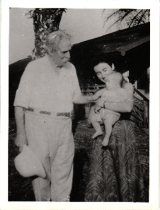 Beschriftetes Foto - Albert Schweitzer und [?], Lambarene 1959