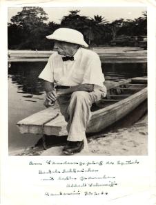 Gewidmetes Foto - Albert Schweitzer für Berthele Schleicher, Lambarene 1964