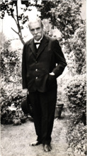 Beschriftetes Foto - Albert Schweitzer, Frankfurt a. M. 1953