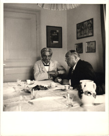 Beschriftetes Foto - Albert Schweitzer und Heinrich Jansen-Cren