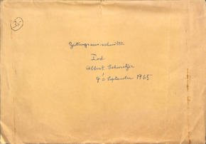Von E. Martin beschrifteter Umschlag