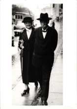 Beschriftetes Foto - Albert Schweitzer und Emmy Martin, Kopenhagen 1959