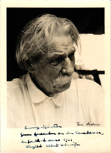 Foto von Albert Schweitzer für Emmy Martin signiert und mit Widmung
