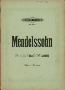 Notenbuch Mendelssohn