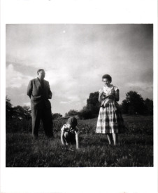 Beschriftetes Foto - Hans Martin, Christoph Martin und vermutlich Ehefrau von Hans Martin, Gunsbach