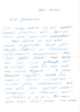 Brief v. Monique Schweitzer an ihren Großvater Albert
