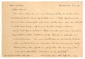 Brief von Albert Schweitzer an Hans Martin
