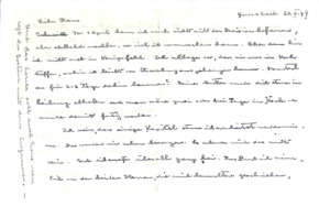 Brief von Albert Schweitzer an Hans Martin