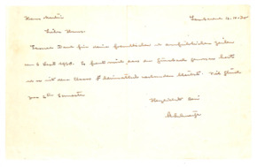 Brief von Albert Schweitzer an Hans Martin