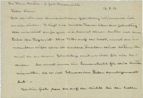 Brief von Albert Schweitzer an Hans Martin