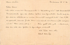 Brief von Albert Schweitzer an Hans Martin
