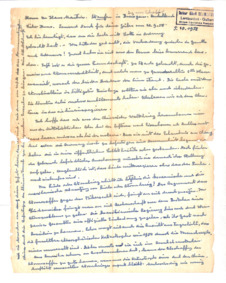 Brief von Albert Schweitzer an Hans Martin