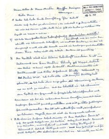Brief von Albert Schweitzer an Hans Martin
