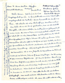 Brief von Albert Schweitzer an Hans Martin