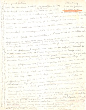 Brief von Mathilde Kottmann an Albert Schweitzer
