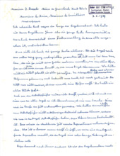 Brief von Albert Schweitzer an den Bürgermeister von Gunsbach