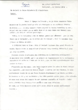Kopie eines Briefes von Albert Schweitzer an Queen Elisabeth II für Emmy Martin