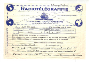 Briefentwurf von Albert Schweitzer an Jean Fabre