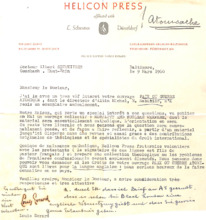 Brief v. Louis Evrard an A. Schweitzer -