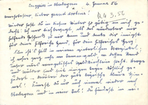 Brief v. Berta Schleicher an A. Schweitzer.