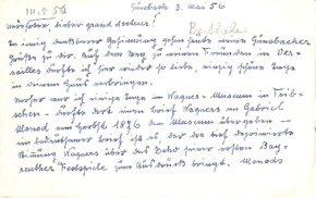 Brief v. Berta Schleicher an A. Schweitzer.