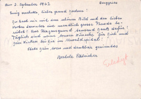 Brief von Berta (