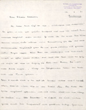 Brief von Emma Haussknecht an Berta Schleicher, mit einigen Zeilen von Albert Schweitzer
